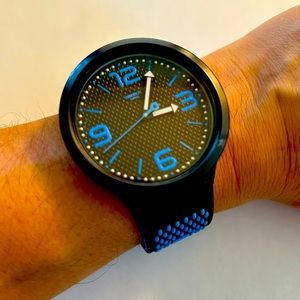 Swatch Big Bold BBBLUE Silicone Watch 47mm SO27B101